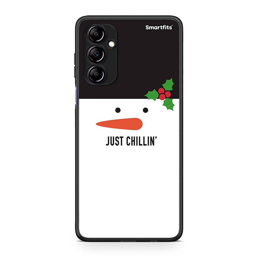 Θήκη Samsung Galaxy A14 / A14 5G Christmas Chillin από τη Smartfits με σχέδιο στο πίσω μέρος και μαύρο περίβλημα | Samsung Galaxy A14 / A14 5G Christmas Chillin Case with Colorful Back and Black Bezels