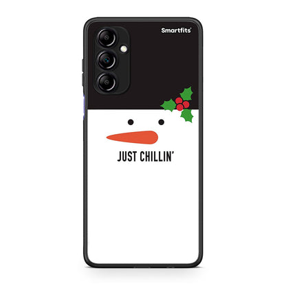 Θήκη Samsung Galaxy A14 / A14 5G Christmas Chillin από τη Smartfits με σχέδιο στο πίσω μέρος και μαύρο περίβλημα | Samsung Galaxy A14 / A14 5G Christmas Chillin Case with Colorful Back and Black Bezels