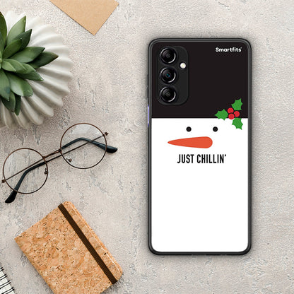 Θήκη Samsung Galaxy A14 / A14 5G Christmas Chillin από τη Smartfits με σχέδιο στο πίσω μέρος και μαύρο περίβλημα | Samsung Galaxy A14 / A14 5G Christmas Chillin Case with Colorful Back and Black Bezels