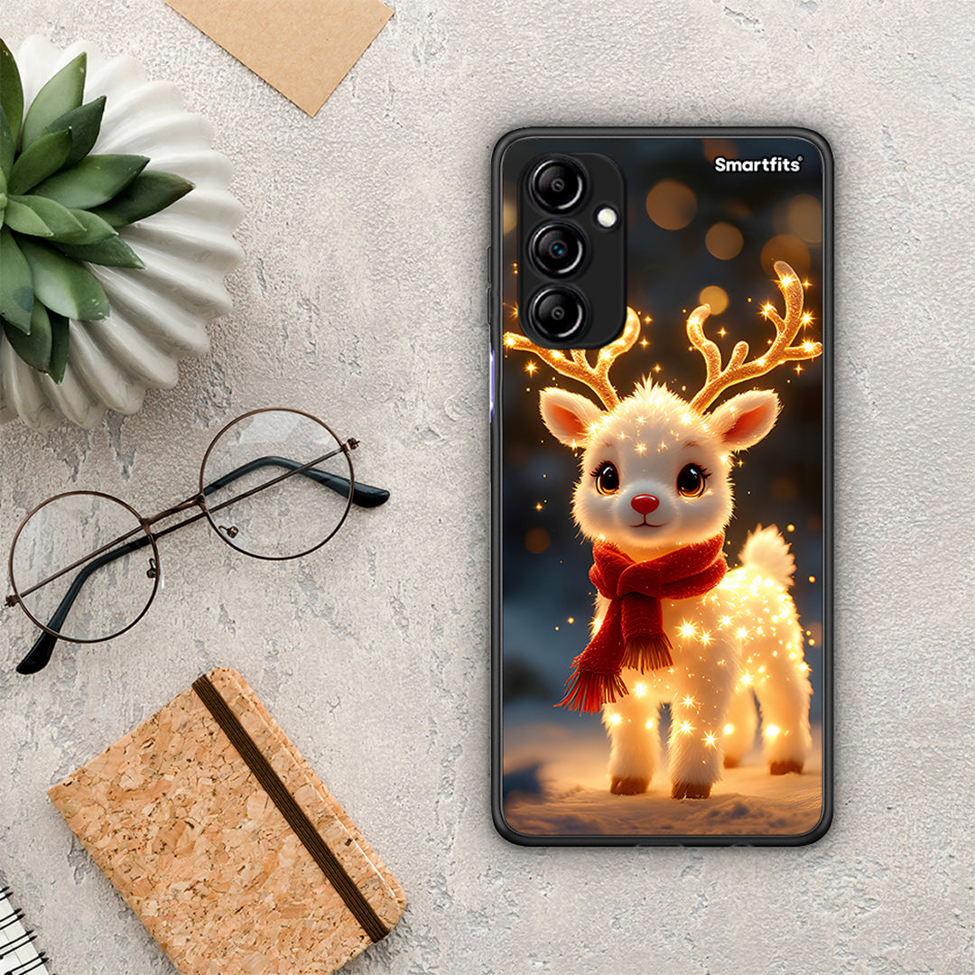 Θήκη Samsung Galaxy A14 / A14 5G Christmas Cutie από τη Smartfits με σχέδιο στο πίσω μέρος και μαύρο περίβλημα | Samsung Galaxy A14 / A14 5G Christmas Cutie Case with Colorful Back and Black Bezels