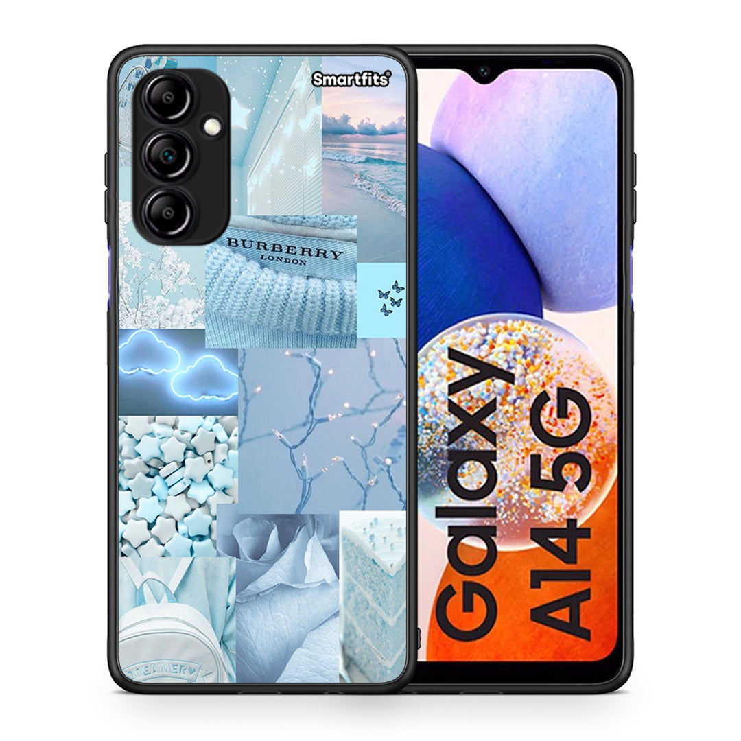 Θήκη Samsung Galaxy A14 / A14 5G Ciel Aesthetic Collage από τη Smartfits με σχέδιο στο πίσω μέρος και μαύρο περίβλημα | Samsung Galaxy A14 / A14 5G Ciel Aesthetic Collage Case with Colorful Back and Black Bezels