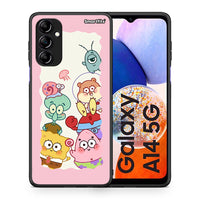 Thumbnail for Θήκη Samsung Galaxy A14 / A14 5G Cute Companion από τη Smartfits με σχέδιο στο πίσω μέρος και μαύρο περίβλημα | Samsung Galaxy A14 / A14 5G Cute Companion Case with Colorful Back and Black Bezels