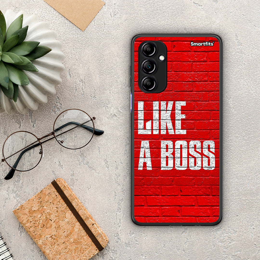 Θήκη Samsung Galaxy A14 / A14 5G Like A Boss από τη Smartfits με σχέδιο στο πίσω μέρος και μαύρο περίβλημα | Samsung Galaxy A14 / A14 5G Like A Boss Case with Colorful Back and Black Bezels