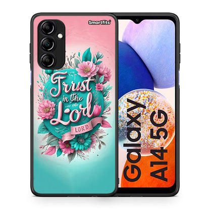 Θήκη Samsung Galaxy A14 / A14 5G Lord Trust από τη Smartfits με σχέδιο στο πίσω μέρος και μαύρο περίβλημα | Samsung Galaxy A14 / A14 5G Lord Trust Case with Colorful Back and Black Bezels