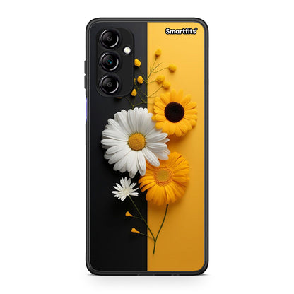 Θήκη Samsung Galaxy A14 / A14 5G Yellow Daisies από τη Smartfits με σχέδιο στο πίσω μέρος και μαύρο περίβλημα | Samsung Galaxy A14 / A14 5G Yellow Daisies Case with Colorful Back and Black Bezels
