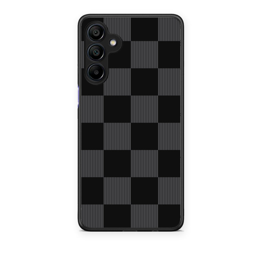 Θήκη Samsung Galaxy A15 4G / 5G Black and Charcoal Striped Checks από τη Smartfits με σχέδιο στο πίσω μέρος και μαύρο περίβλημα | Samsung Galaxy A15 4G / 5G Black and Charcoal Striped Checks case with colorful back and black bezels