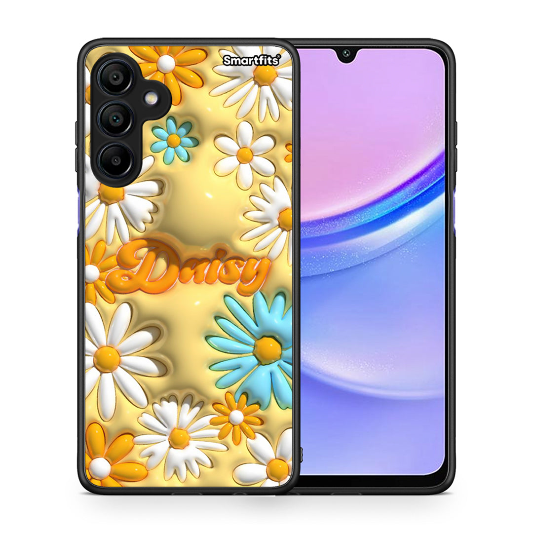 Θήκη Samsung Galaxy A15 4G Bubble Daisies από τη Smartfits με σχέδιο στο πίσω μέρος και μαύρο περίβλημα | Samsung Galaxy A15 4G Bubble Daisies case with colorful back and black bezels