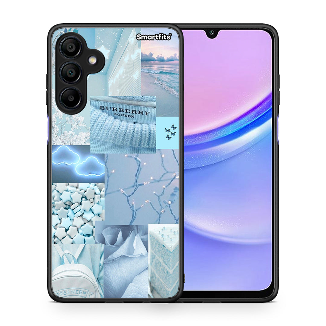 Θήκη Samsung Galaxy A15 4G Ciel Aesthetic Collage από τη Smartfits με σχέδιο στο πίσω μέρος και μαύρο περίβλημα | Samsung Galaxy A15 4G Ciel Aesthetic Collage case with colorful back and black bezels