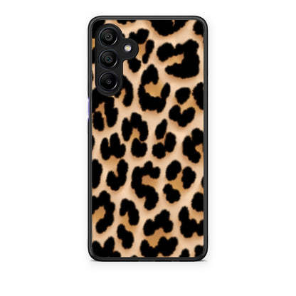 Θήκη Samsung Galaxy A15 4G / 5G Leopard Print Tan Large από τη Smartfits με σχέδιο στο πίσω μέρος και μαύρο περίβλημα | Samsung Galaxy A15 4G / 5G Leopard Print Tan Large case with colorful back and black bezels