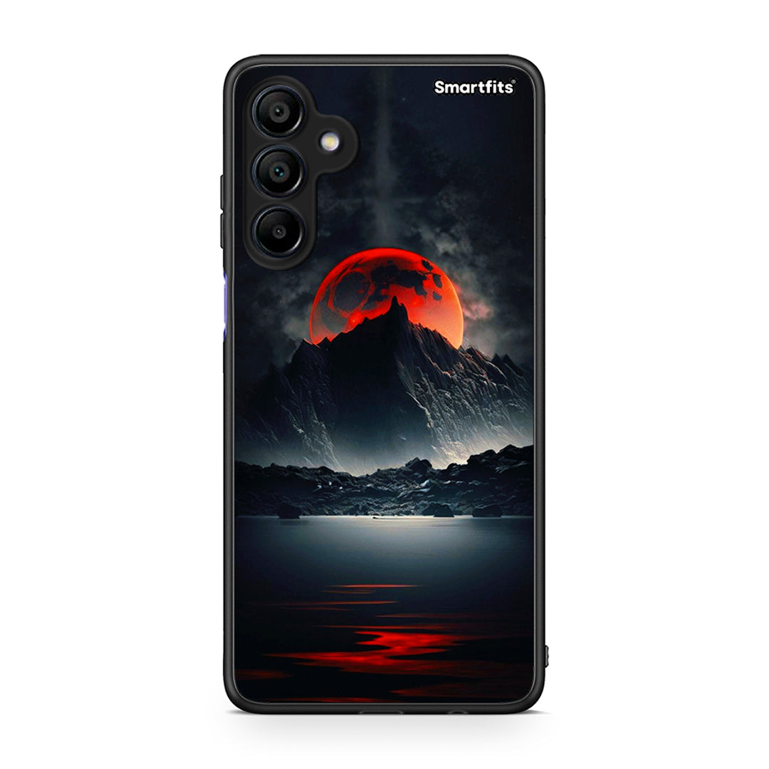 Samsung Galaxy A15 4G Red Full Moon θήκη από τη Smartfits με σχέδιο στο πίσω μέρος και μαύρο περίβλημα | Smartphone case with colorful back and black bezels by Smartfits