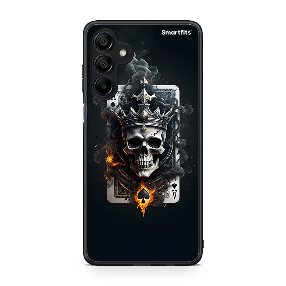 Samsung Galaxy A15 4G Skull King Ace θήκη από τη Smartfits με σχέδιο στο πίσω μέρος και μαύρο περίβλημα | Smartphone case with colorful back and black bezels by Smartfits