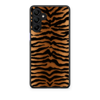 Θήκη Samsung Galaxy A15 4G / 5G Tiger Print Orange and Black από τη Smartfits με σχέδιο στο πίσω μέρος και μαύρο περίβλημα | Samsung Galaxy A15 4G / 5G Tiger Print Orange and Black case with colorful back and black bezels