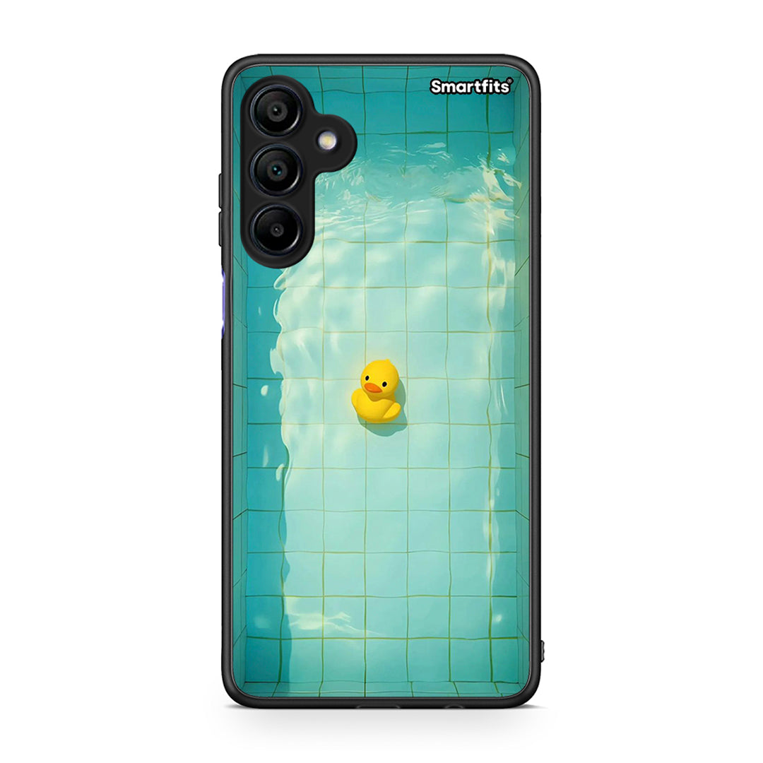 Samsung Galaxy A15 4G Yellow Duck θήκη από τη Smartfits με σχέδιο στο πίσω μέρος και μαύρο περίβλημα | Smartphone case with colorful back and black bezels by Smartfits