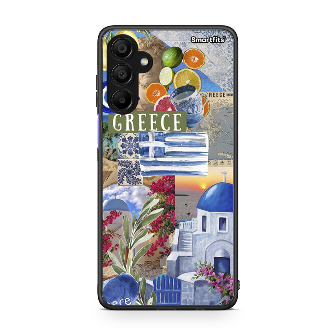 Samsung A15 5G All Greek Θήκη από τη Smartfits με σχέδιο στο πίσω μέρος και μαύρο περίβλημα | Smartphone case with colorful back and black bezels by Smartfits