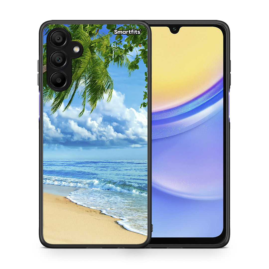 Θήκη Samsung A15 5G Beautiful Beach από τη Smartfits με σχέδιο στο πίσω μέρος και μαύρο περίβλημα | Samsung A15 5G Beautiful Beach case with colorful back and black bezels