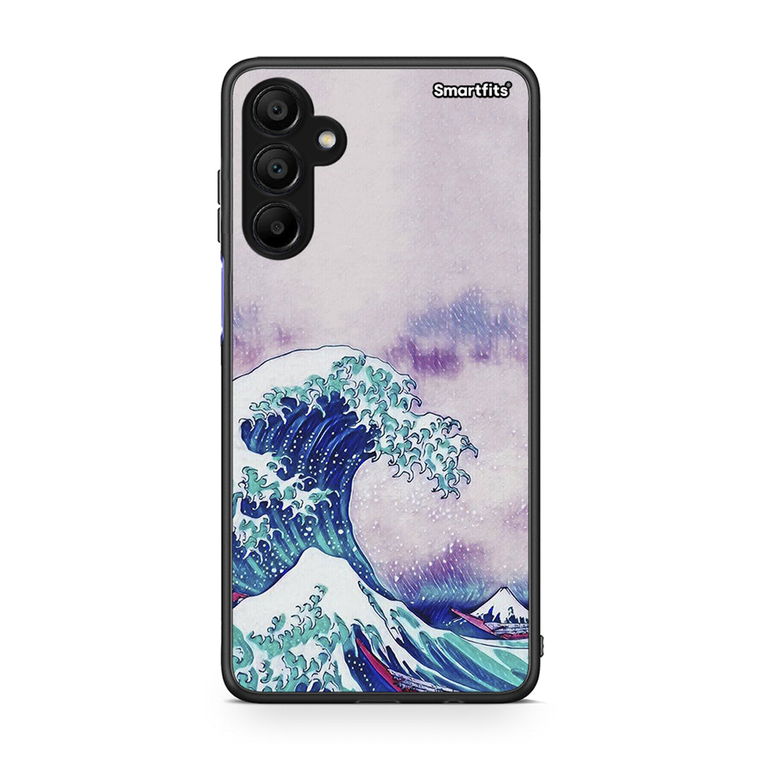 Samsung A15 5G Blue Waves θήκη από τη Smartfits με σχέδιο στο πίσω μέρος και μαύρο περίβλημα | Smartphone case with colorful back and black bezels by Smartfits