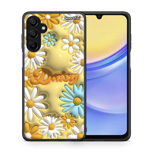 Θήκη Samsung A15 5G Bubble Daisies από τη Smartfits με σχέδιο στο πίσω μέρος και μαύρο περίβλημα | Samsung A15 5G Bubble Daisies case with colorful back and black bezels