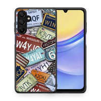 Thumbnail for Θήκη Samsung Galaxy A15 5G Car Plates από τη Smartfits με σχέδιο στο πίσω μέρος και μαύρο περίβλημα | Samsung Galaxy A15 5G Car Plates case with colorful back and black bezels