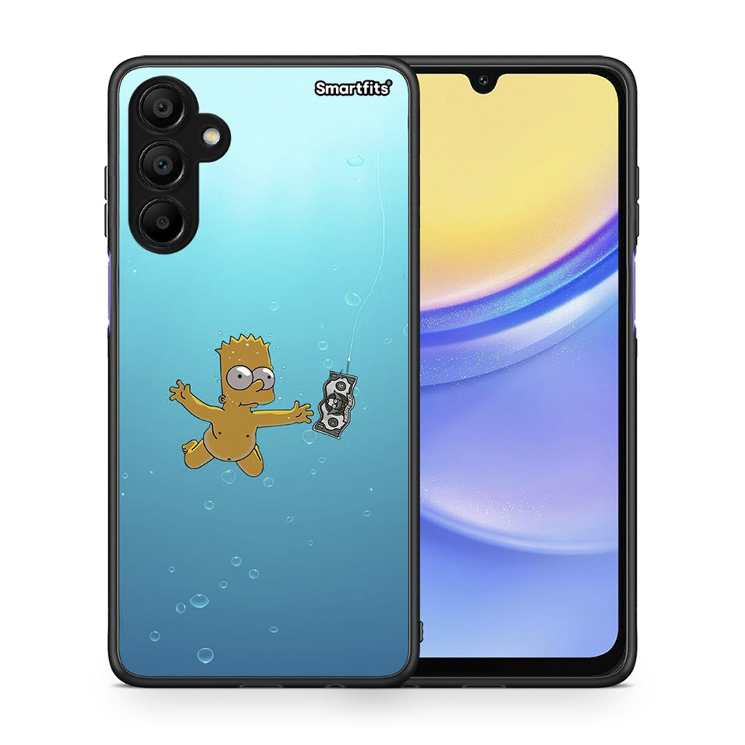 Θήκη Samsung A15 5G Chasing Money από τη Smartfits με σχέδιο στο πίσω μέρος και μαύρο περίβλημα | Samsung A15 5G Chasing Money case with colorful back and black bezels