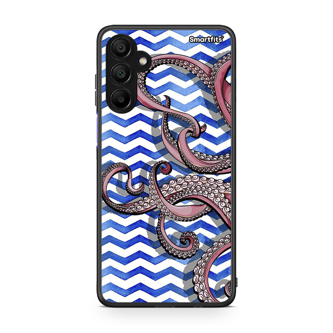 Samsung A15 5G Chevron Devilfish θήκη από τη Smartfits με σχέδιο στο πίσω μέρος και μαύρο περίβλημα | Smartphone case with colorful back and black bezels by Smartfits