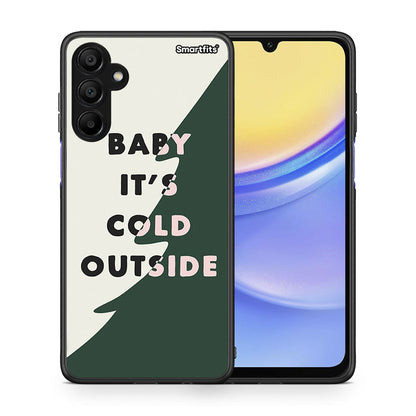 Θήκη Samsung A15 5G Cold Outside από τη Smartfits με σχέδιο στο πίσω μέρος και μαύρο περίβλημα | Samsung A15 5G Cold Outside case with colorful back and black bezels