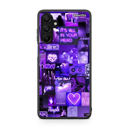 Samsung A15 5G Collage Stay Wild Θήκη Αγίου Βαλεντίνου από τη Smartfits με σχέδιο στο πίσω μέρος και μαύρο περίβλημα | Smartphone case with colorful back and black bezels by Smartfits