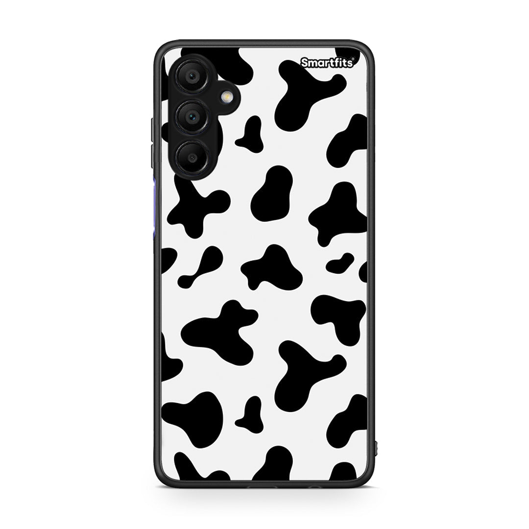 Samsung A15 5G Cow Print θήκη από τη Smartfits με σχέδιο στο πίσω μέρος και μαύρο περίβλημα | Smartphone case with colorful back and black bezels by Smartfits