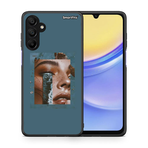 Θήκη Samsung A15 5G Cry An Ocean από τη Smartfits με σχέδιο στο πίσω μέρος και μαύρο περίβλημα | Samsung A15 5G Cry An Ocean case with colorful back and black bezels