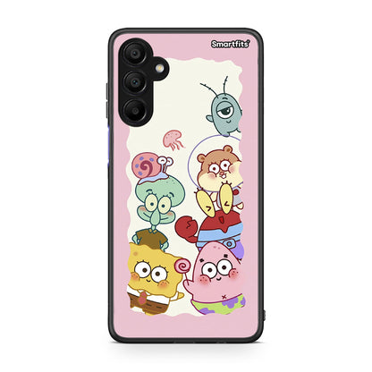 Samsung A15 5G Cute Companion θήκη από τη Smartfits με σχέδιο στο πίσω μέρος και μαύρο περίβλημα | Smartphone case with colorful back and black bezels by Smartfits