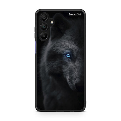 Samsung A15 5G Dark Wolf θήκη από τη Smartfits με σχέδιο στο πίσω μέρος και μαύρο περίβλημα | Smartphone case with colorful back and black bezels by Smartfits