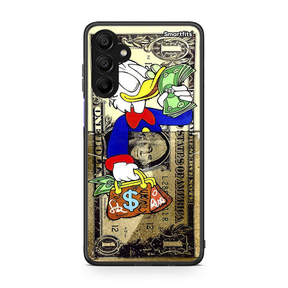 Samsung A15 5G Duck Money Θήκη από τη Smartfits με σχέδιο στο πίσω μέρος και μαύρο περίβλημα | Smartphone case with colorful back and black bezels by Smartfits