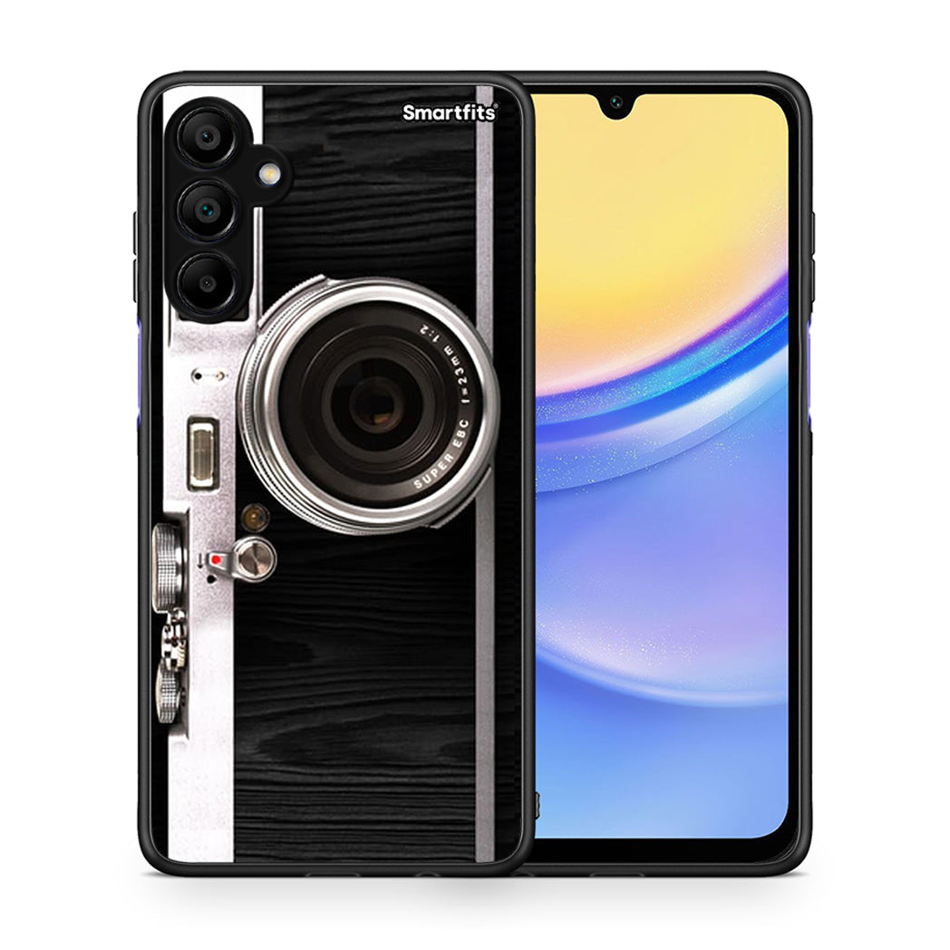 Θήκη Samsung A15 5G Emily In Paris από τη Smartfits με σχέδιο στο πίσω μέρος και μαύρο περίβλημα | Samsung A15 5G Emily In Paris case with colorful back and black bezels