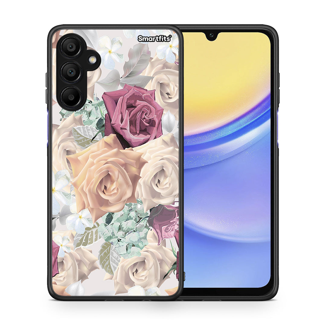 Θήκη Samsung A15 5G Bouquet Floral από τη Smartfits με σχέδιο στο πίσω μέρος και μαύρο περίβλημα | Samsung A15 5G Bouquet Floral case with colorful back and black bezels