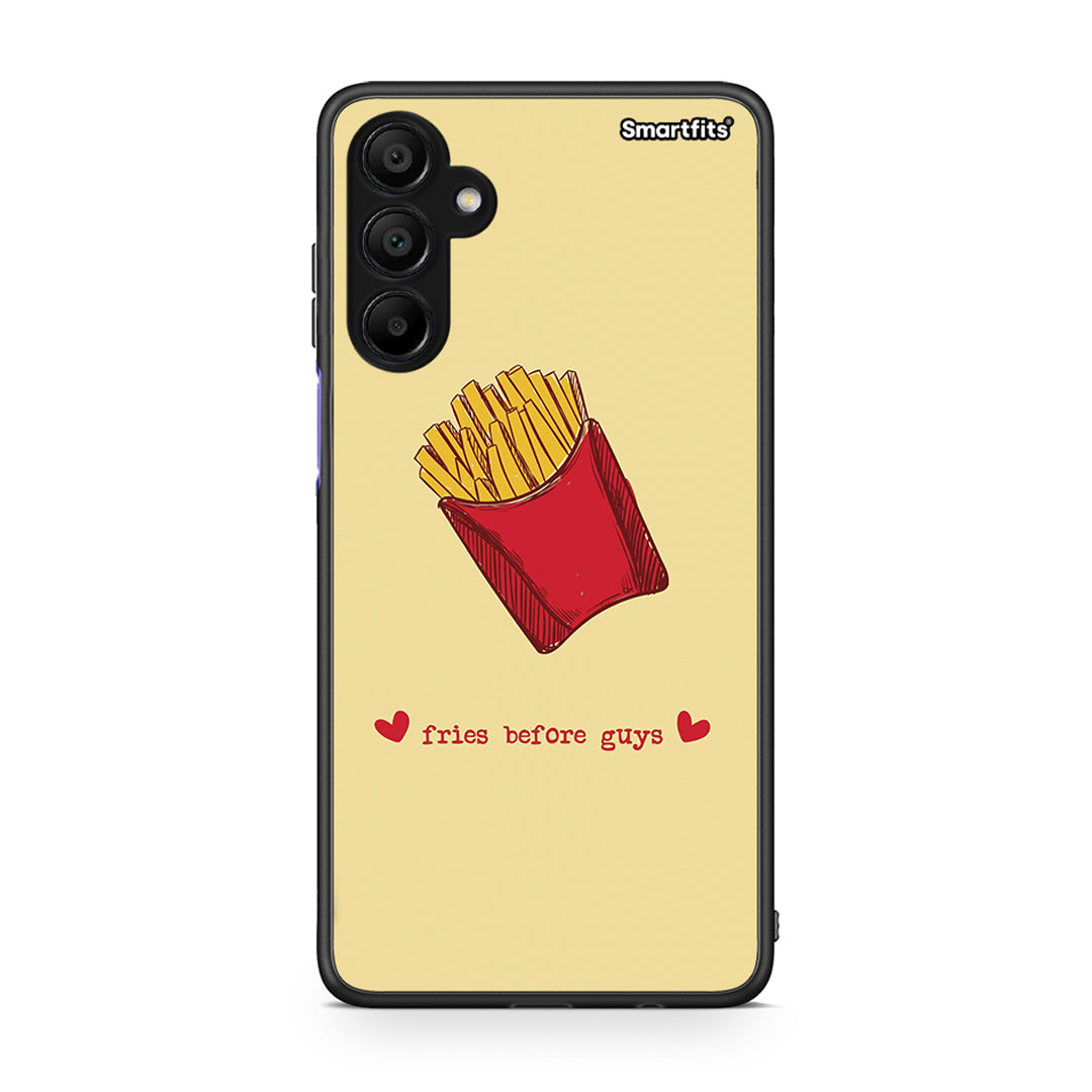 Samsung A15 5G Fries Before Guys Θήκη Αγίου Βαλεντίνου από τη Smartfits με σχέδιο στο πίσω μέρος και μαύρο περίβλημα | Smartphone case with colorful back and black bezels by Smartfits