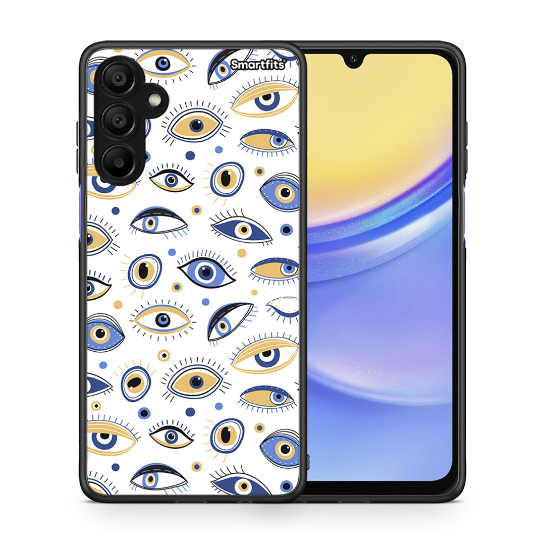 Θήκη Samsung A15 5G Ftou Ftou από τη Smartfits με σχέδιο στο πίσω μέρος και μαύρο περίβλημα | Samsung A15 5G Ftou Ftou case with colorful back and black bezels