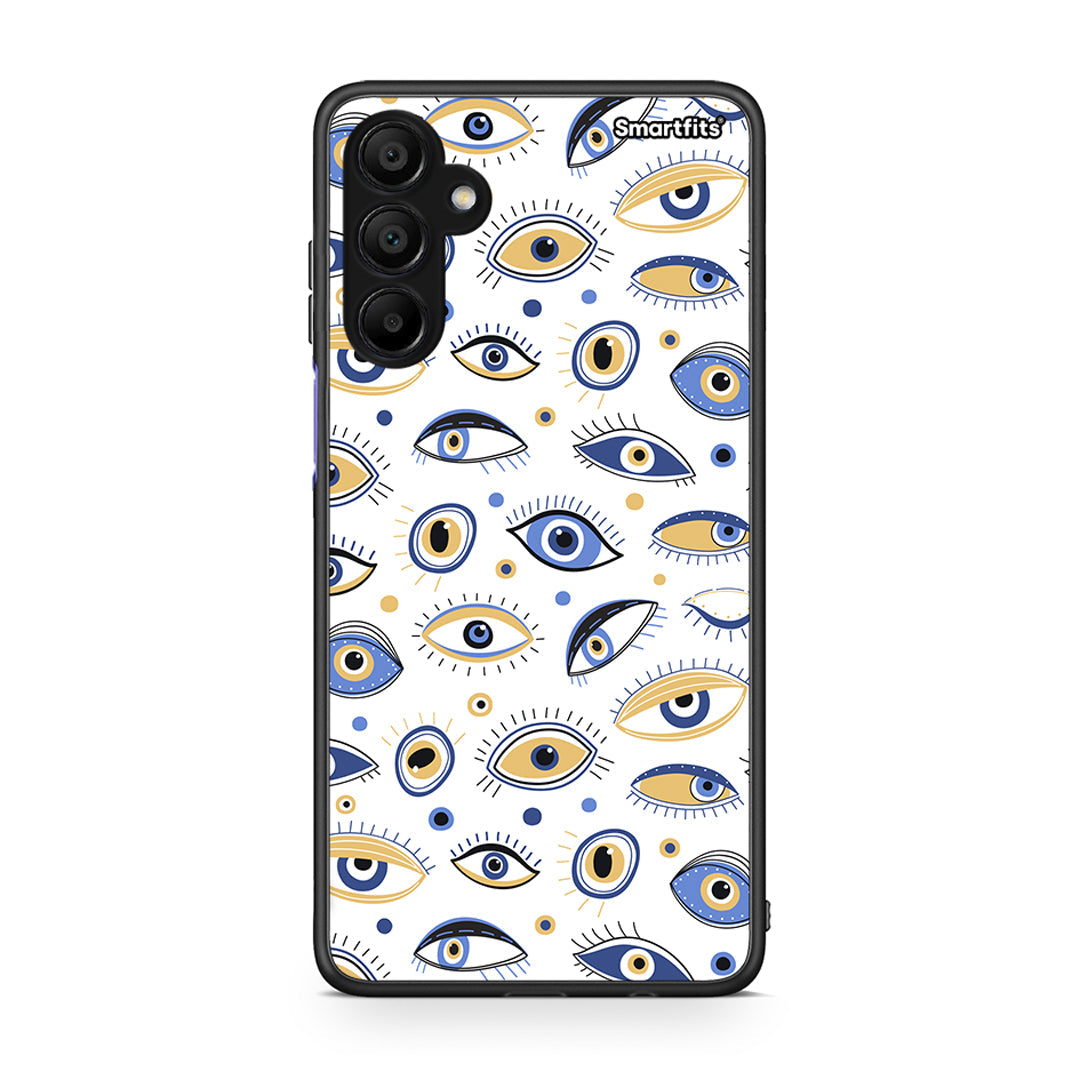 Samsung A15 5G Ftou Ftou θήκη από τη Smartfits με σχέδιο στο πίσω μέρος και μαύρο περίβλημα | Smartphone case with colorful back and black bezels by Smartfits