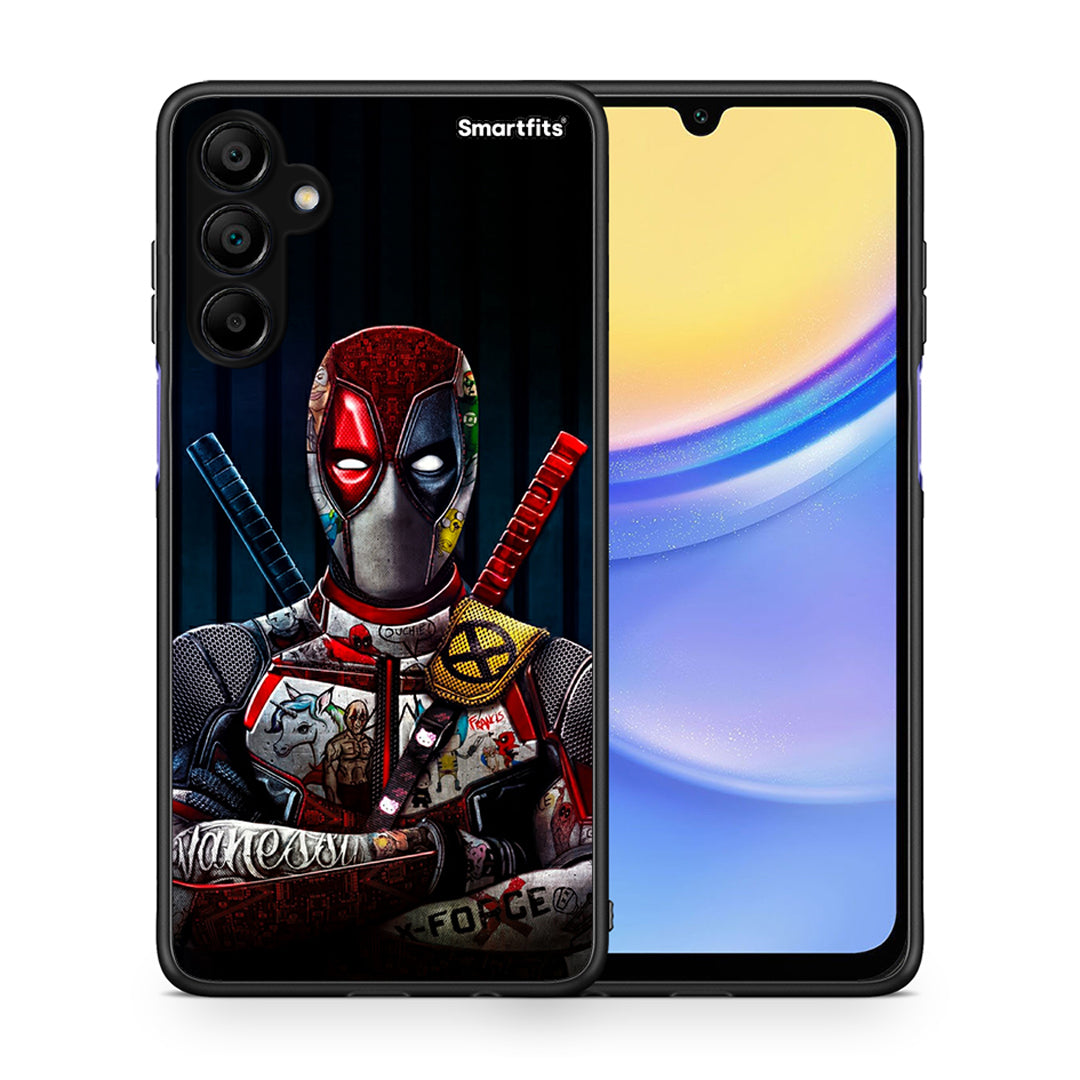 Θήκη Samsung A15 5G Funny Guy από τη Smartfits με σχέδιο στο πίσω μέρος και μαύρο περίβλημα | Samsung A15 5G Funny Guy case with colorful back and black bezels