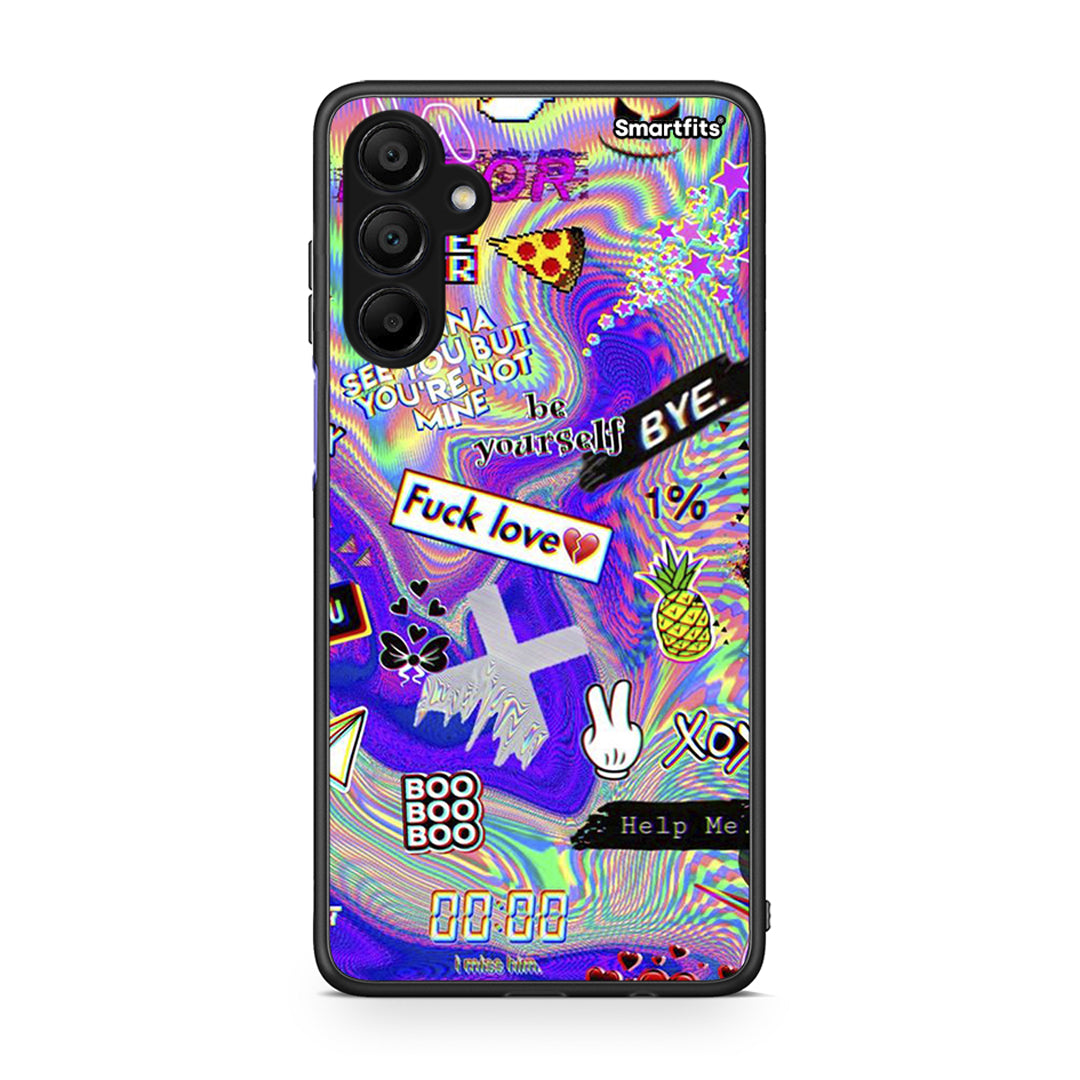 Samsung A15 5G Game Over θήκη από τη Smartfits με σχέδιο στο πίσω μέρος και μαύρο περίβλημα | Smartphone case with colorful back and black bezels by Smartfits