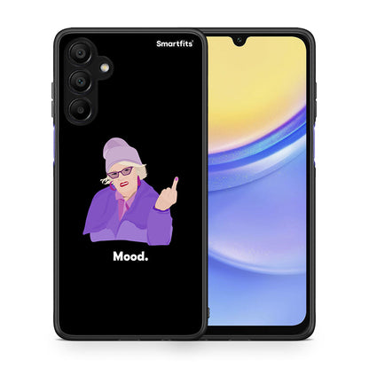 Θήκη Samsung A15 5G Grandma Mood Black από τη Smartfits με σχέδιο στο πίσω μέρος και μαύρο περίβλημα | Samsung A15 5G Grandma Mood Black case with colorful back and black bezels
