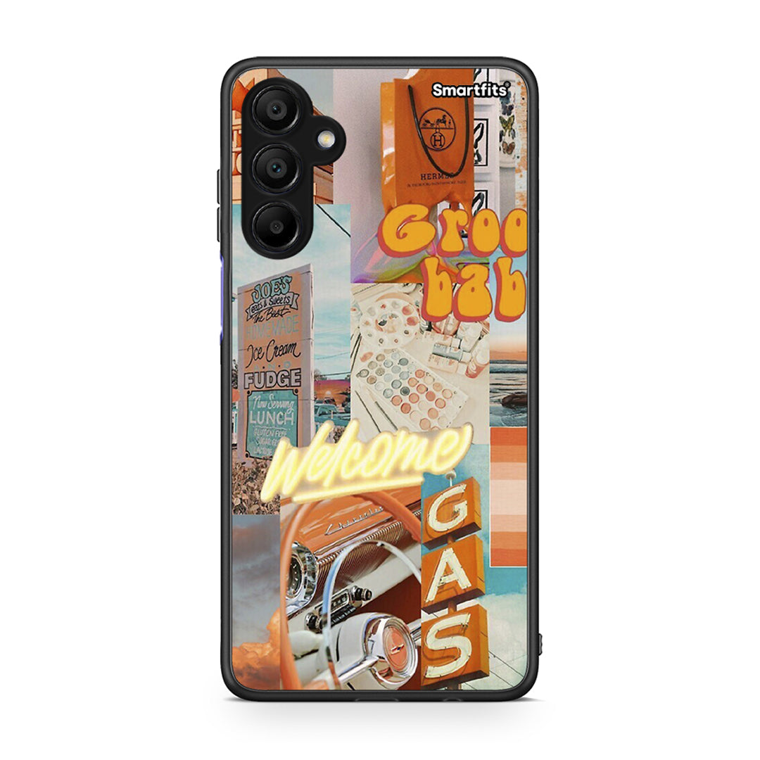 Samsung A15 5G Groovy Babe Θήκη Αγίου Βαλεντίνου από τη Smartfits με σχέδιο στο πίσω μέρος και μαύρο περίβλημα | Smartphone case with colorful back and black bezels by Smartfits
