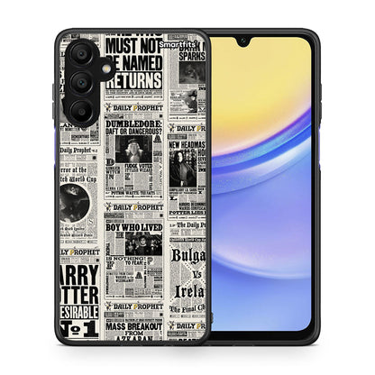 Θήκη Samsung A15 5G Harry Paper από τη Smartfits με σχέδιο στο πίσω μέρος και μαύρο περίβλημα | Samsung A15 5G Harry Paper case with colorful back and black bezels