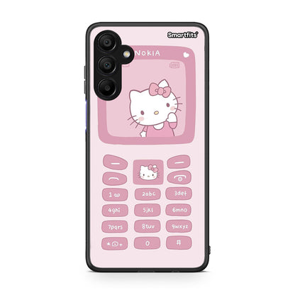 Samsung A15 5G Hello Kitten Θήκη Αγίου Βαλεντίνου από τη Smartfits με σχέδιο στο πίσω μέρος και μαύρο περίβλημα | Smartphone case with colorful back and black bezels by Smartfits