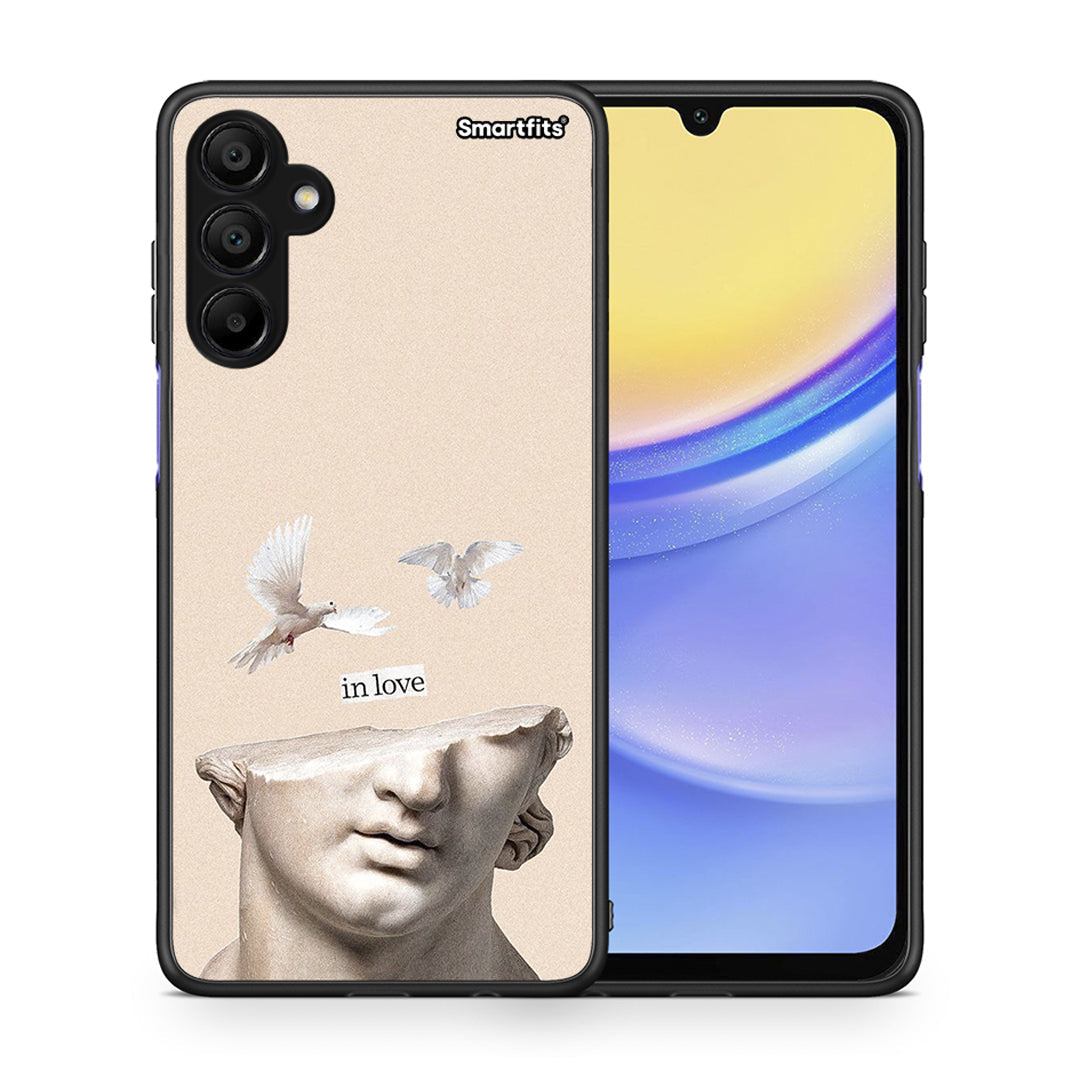 Θήκη Samsung A15 5G In Love από τη Smartfits με σχέδιο στο πίσω μέρος και μαύρο περίβλημα | Samsung A15 5G In Love case with colorful back and black bezels