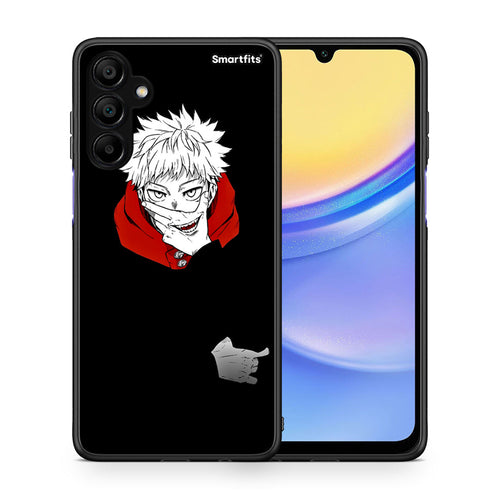Θήκη Samsung A15 5G Itadori Anime από τη Smartfits με σχέδιο στο πίσω μέρος και μαύρο περίβλημα | Samsung A15 5G Itadori Anime case with colorful back and black bezels