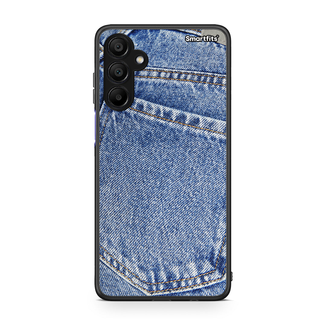 Samsung A15 5G Jeans Pocket θήκη από τη Smartfits με σχέδιο στο πίσω μέρος και μαύρο περίβλημα | Smartphone case with colorful back and black bezels by Smartfits