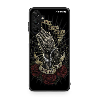 Samsung A15 5G Judge By God θήκη από τη Smartfits με σχέδιο στο πίσω μέρος και μαύρο περίβλημα | Smartphone case with colorful back and black bezels by Smartfits