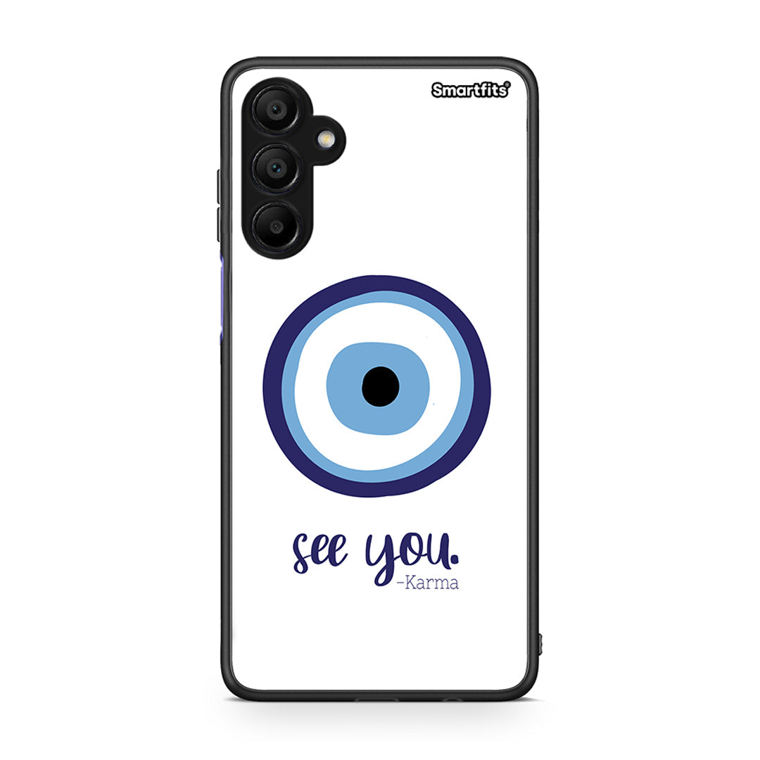 Samsung A15 5G Karma Says θήκη από τη Smartfits με σχέδιο στο πίσω μέρος και μαύρο περίβλημα | Smartphone case with colorful back and black bezels by Smartfits