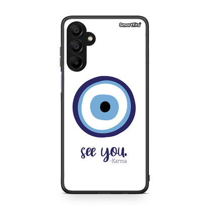 Samsung A15 5G Karma Says θήκη από τη Smartfits με σχέδιο στο πίσω μέρος και μαύρο περίβλημα | Smartphone case with colorful back and black bezels by Smartfits