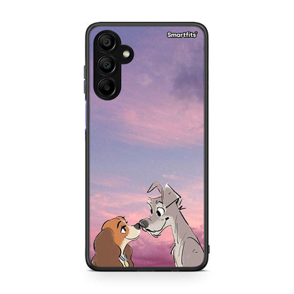 Samsung A15 5G Lady And Tramp θήκη από τη Smartfits με σχέδιο στο πίσω μέρος και μαύρο περίβλημα | Smartphone case with colorful back and black bezels by Smartfits
