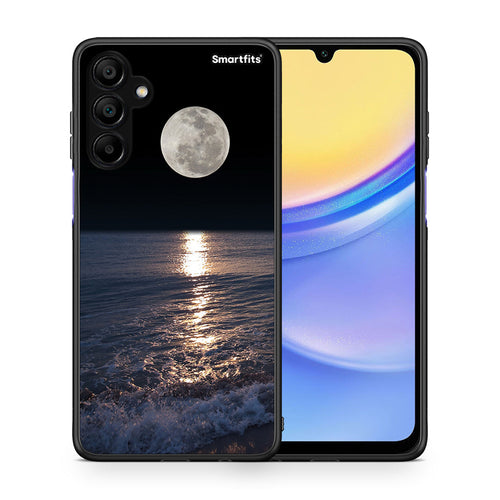Θήκη Samsung A15 5G Moon Landscape από τη Smartfits με σχέδιο στο πίσω μέρος και μαύρο περίβλημα | Samsung A15 5G Moon Landscape case with colorful back and black bezels